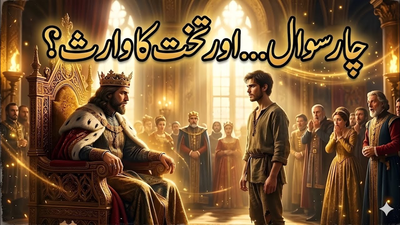 چار سوال… اور ایک غریب لڑکے نے بادشاہ کو جواب دے کر تخت کا وارث بن گیا! 👑