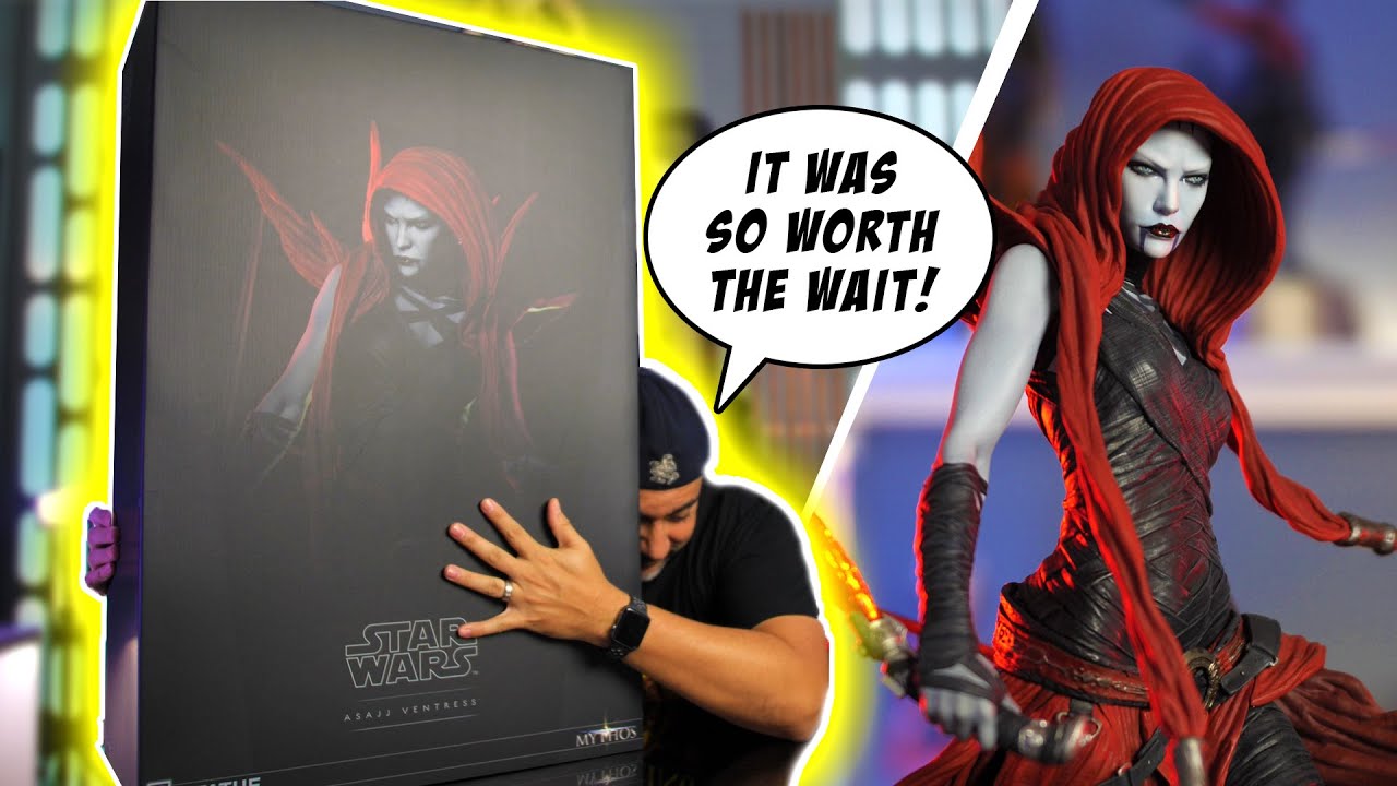 Star Wars Asajj Ventress Mythos Statue Unboxing by Sideshow!