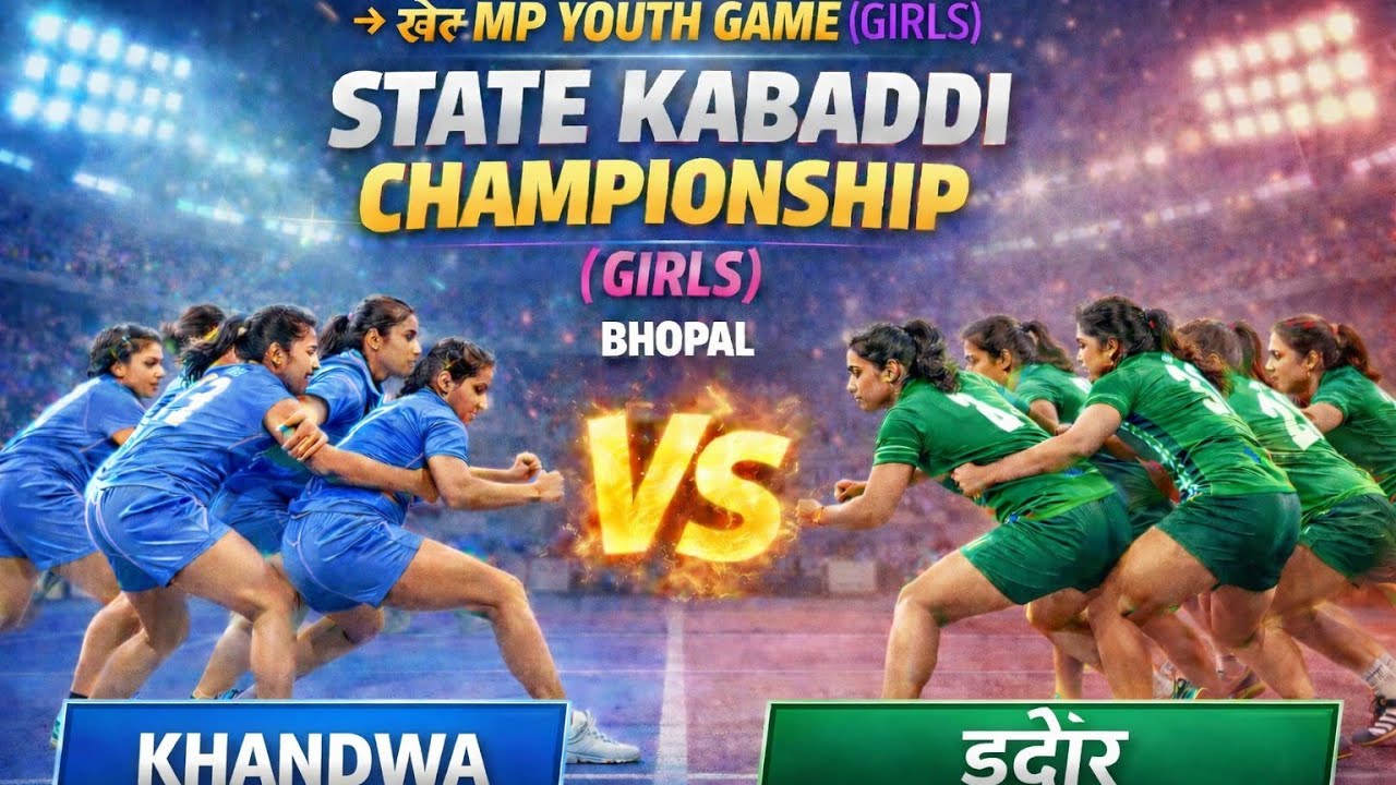 खंडवा Vs इंदौर￼ बालिका 👉🏻 खेलो mp यूथ गेम स्टेट कबड्डी प्रतियोगिता भोपाल 