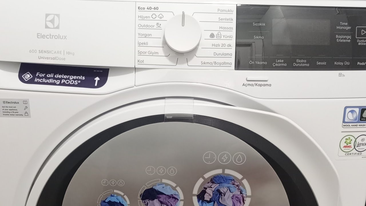 Electrolux EW6F3414UT tablet gözlü çamaşır makinesi.