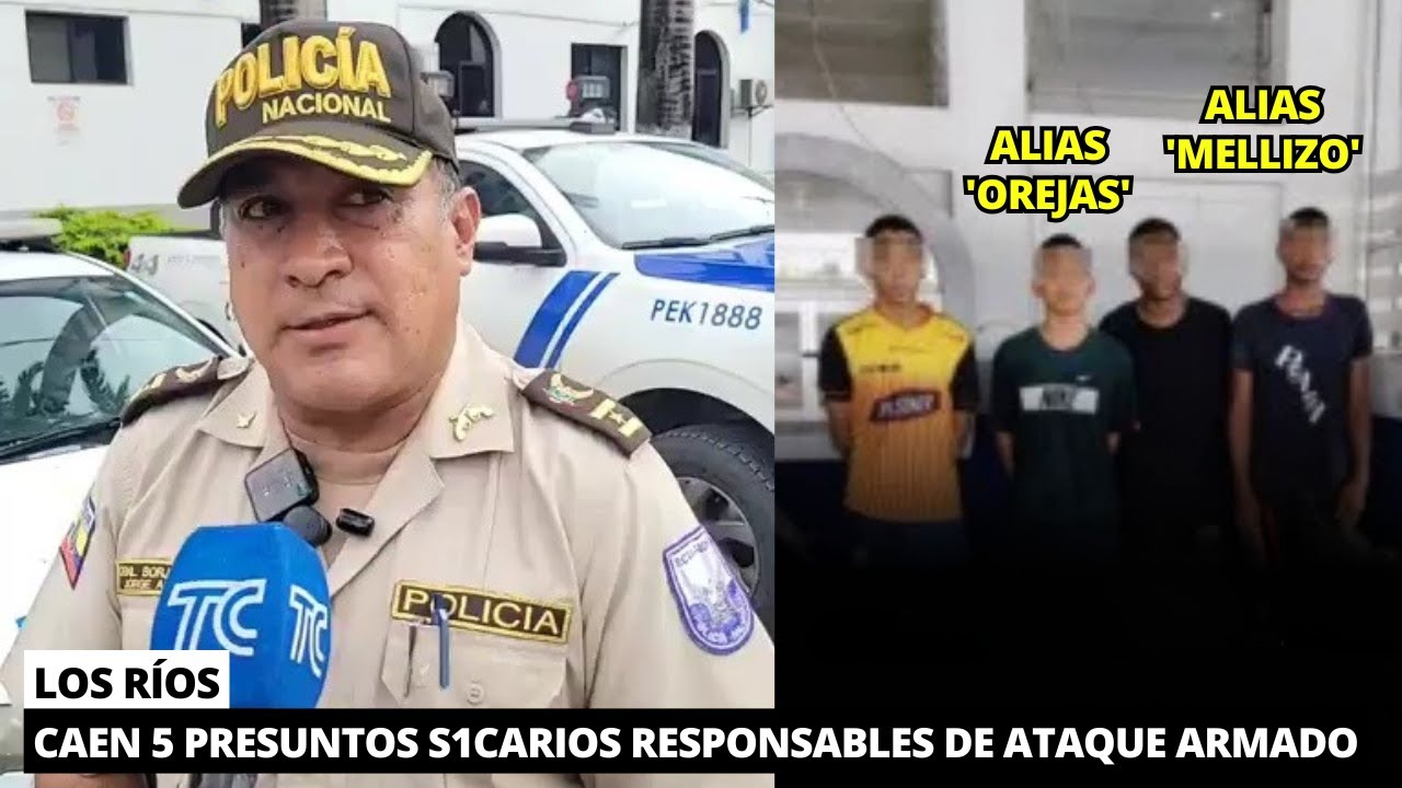 Detienen a 5 presuntos responsables de un ataque armado en Los Ríos