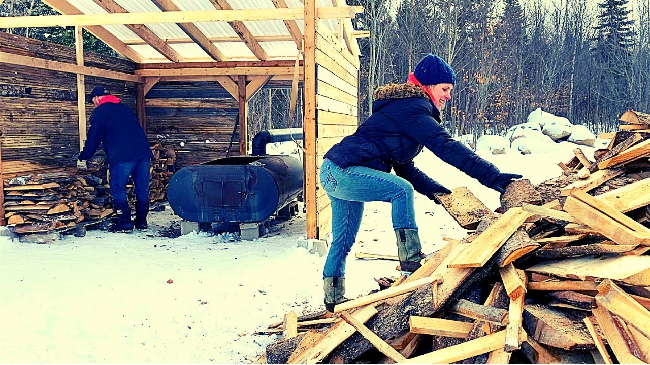 Couple Finishes DIY POLE BARN | Sugar Shack | Building Our Home In The Canadian Woods