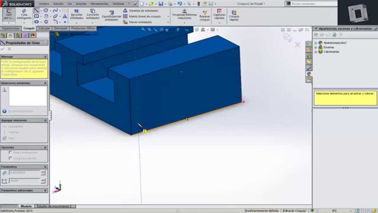 Barra guia en Solidworks 2014