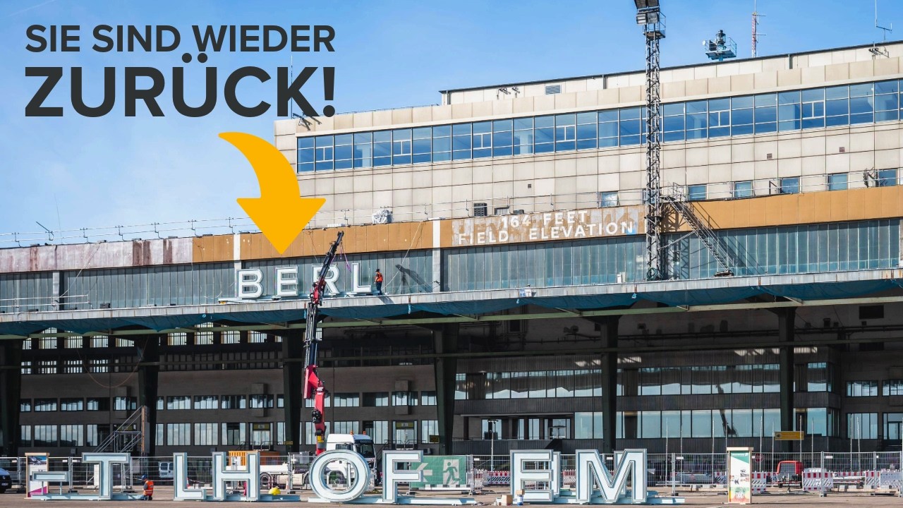 Wie der ikonische Schriftzug „BERLIN-TEMPELHOF“ neu erstrahlte - Flughafen Tempelhof - THF inside