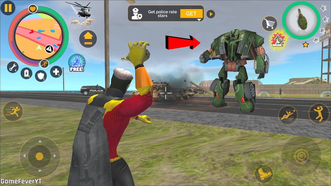 Naxeex Superhero (Superhero Throw Grenade on Car Robot) Superhero on Bridge - Android Gameplay HD