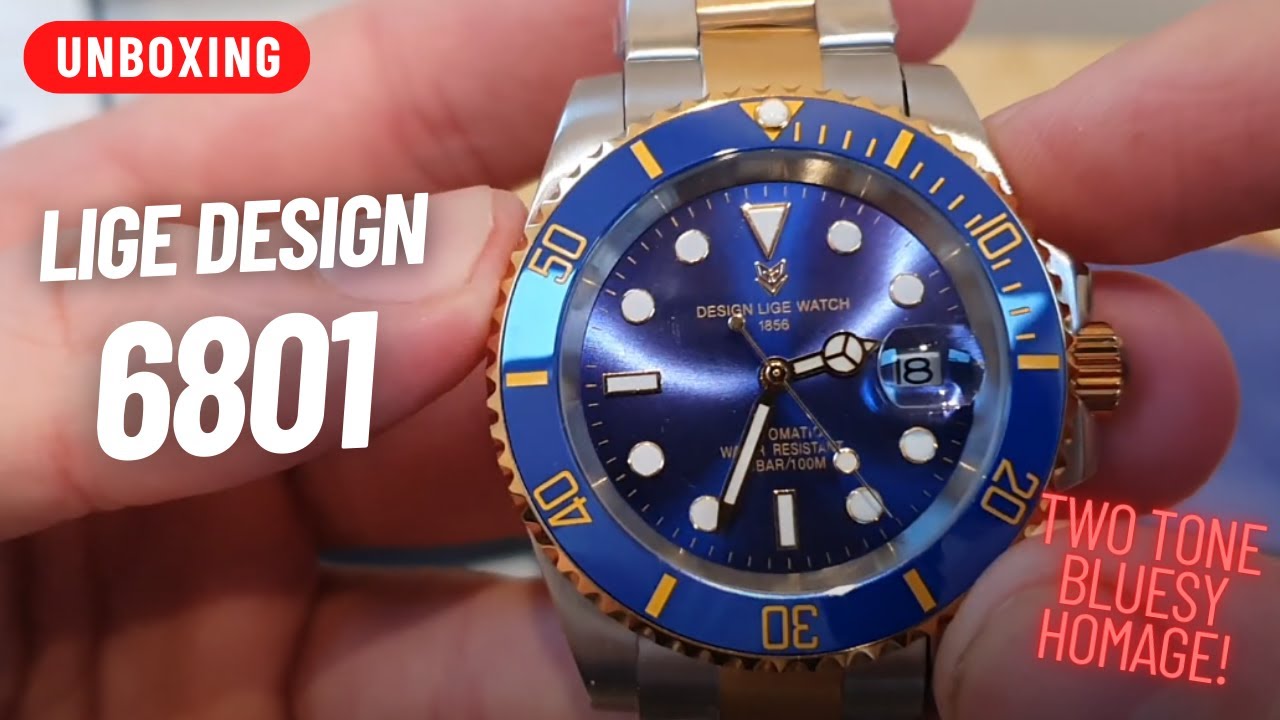 UNBOXING: LIGE DESIGN 6801 TWO TONE DIVE WATCH