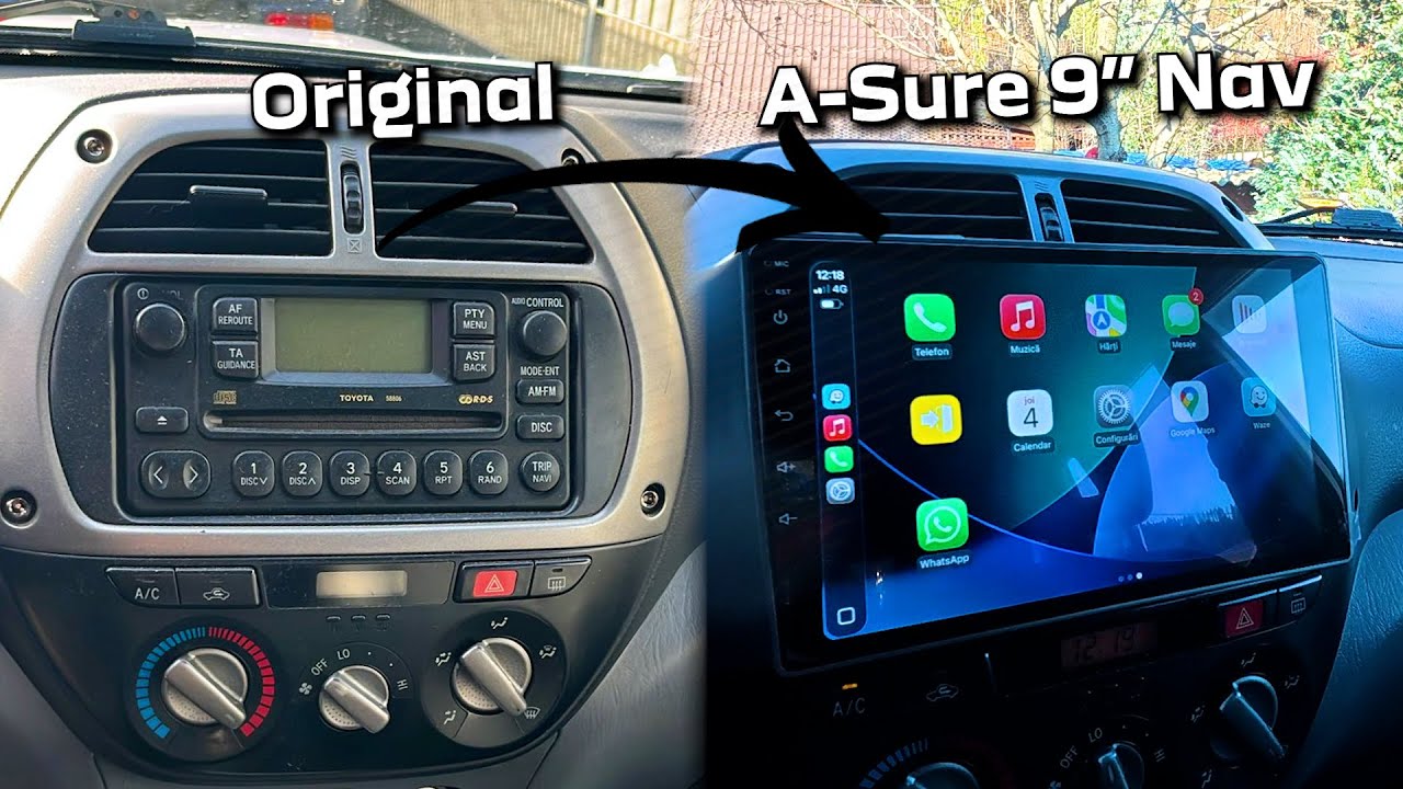 Toyota Rav4 2003 Android Navigation с 9-дюймовым экраном — A-Sure CarPlay