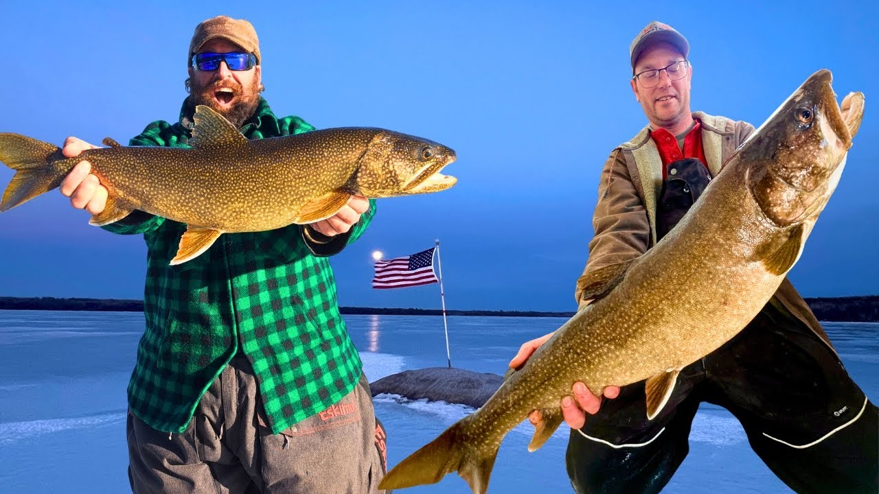 Ice Fishing for Togue and Salmon: From Cowgers on East Grand Lake