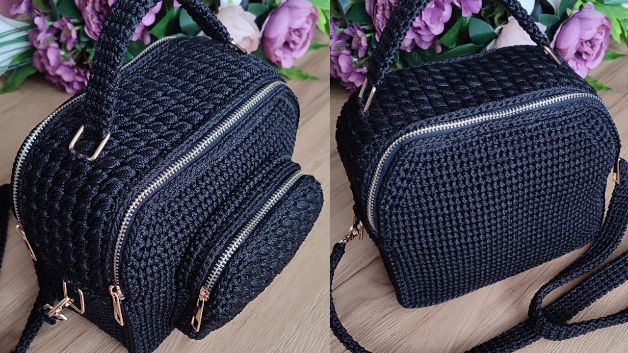 ÜÇ FERMUARLI ÇANTA MODELİ ( 1.kısım) #handmadebags #handmade #örgüçantayapımı #örgümodelleri