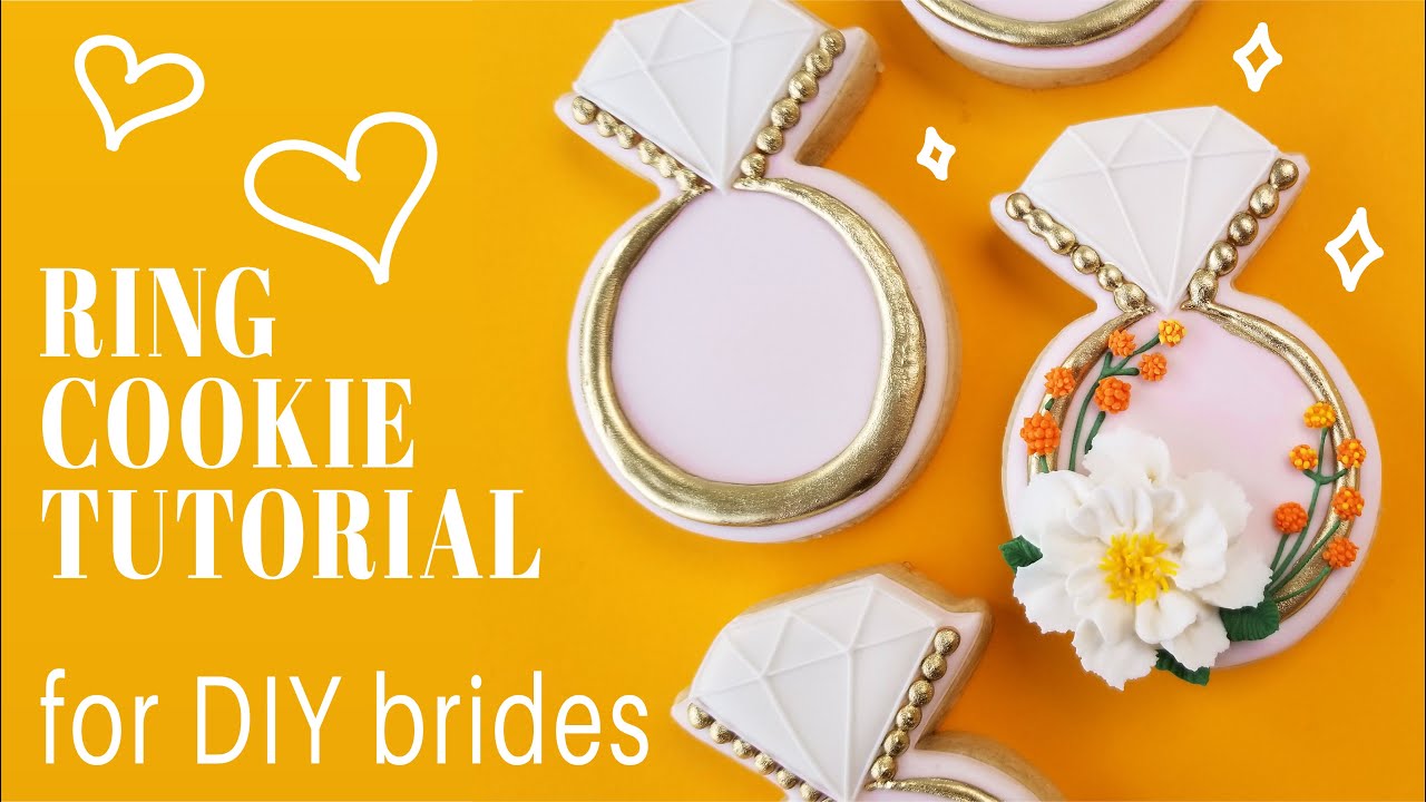 Engagement Ring Cookie Tutorial for the DIY Bride | For Bridesmaid Proposal Box or Wedding Favor
