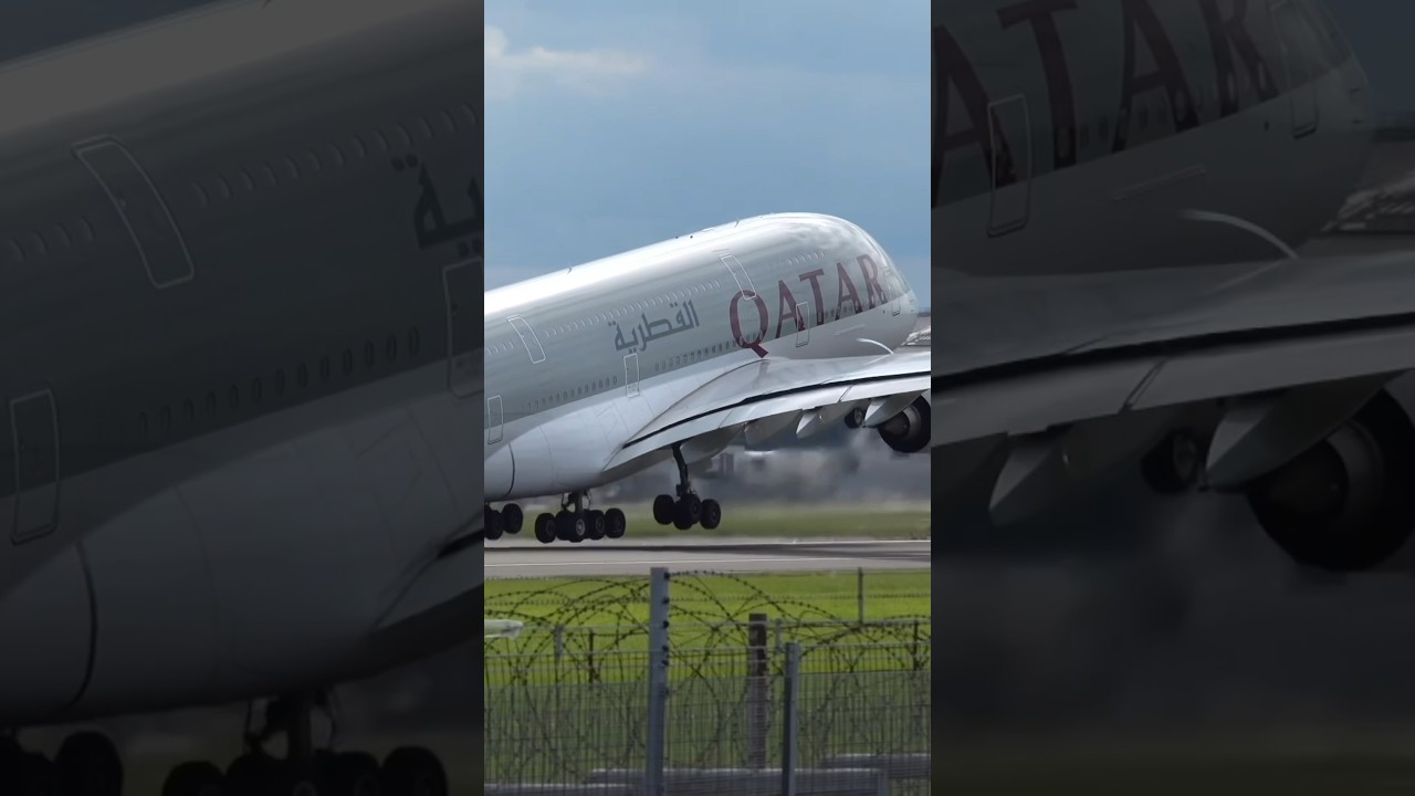 Qatar Airbus A380 #airbus #qatarairways #heathrow