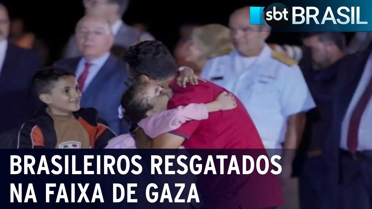 Brasileiros e palestinos repatriados passam 1º dia em Brasília | SBT Brasil (14/11/23)