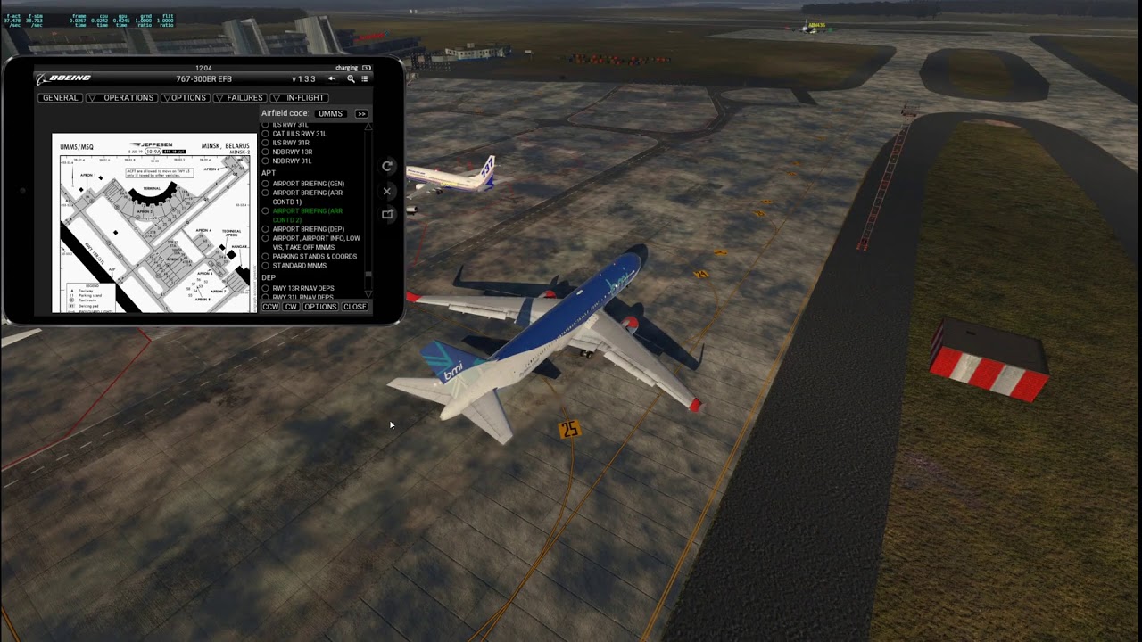 X-Plane 11 ULMM / MURMANSK до UMMS / MINSK-2: 956,3 миль Боинг 767-300RR