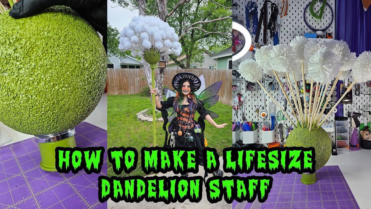 How to Make a Life-size Dandelion Staff🌻