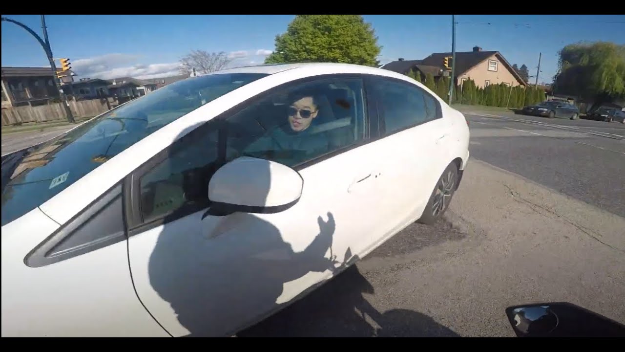 Close Call! Hard Braking After a Dangerous Left Turn 