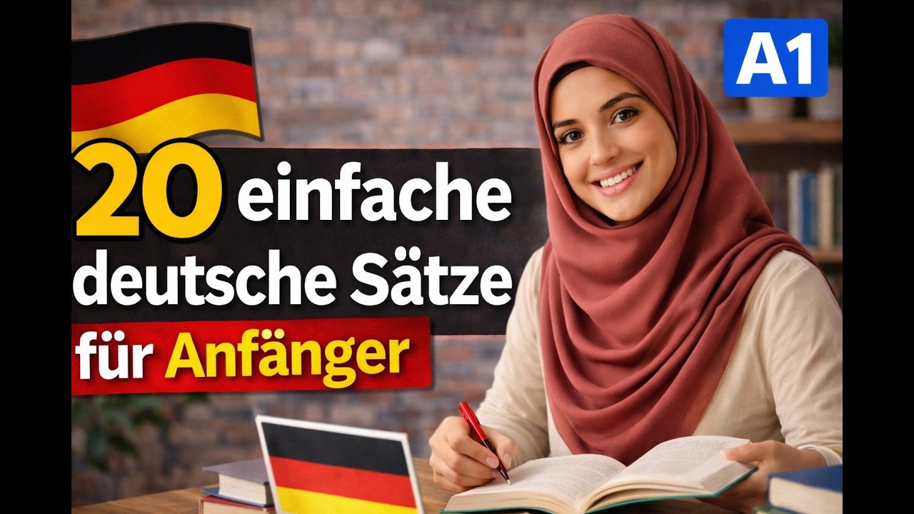 20 einfache deutsche Sätze für Anfänger A1 | Deutsch lernen | Deutsch sprechen | lernen Deutsch A1