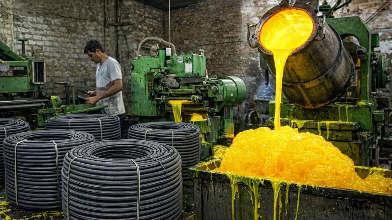 Plastic Scraps Recycling into Pipes || Inside Recycling Factory 
