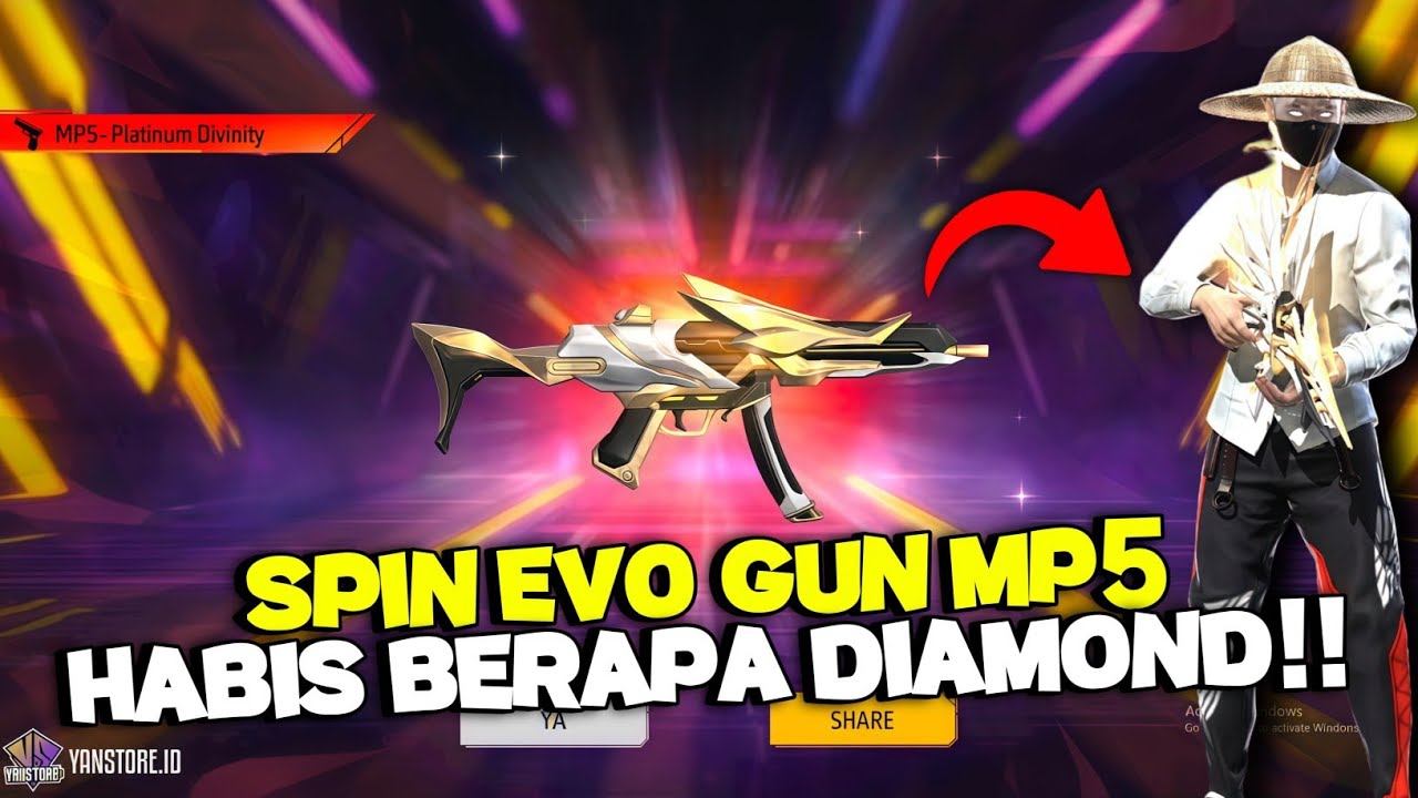 SPIN EVO GUN MP5 2 JUTA!! HABIS BERAPA DIAMOND BUAT DAPETIN 