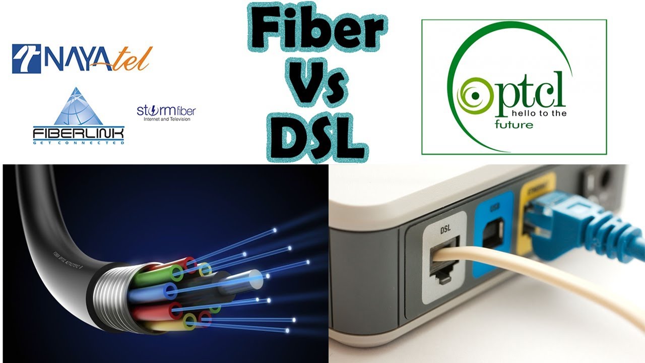 Fiber vs DSL Vs Cable | Nayatel,StormFiber,PTCL Fiber etc