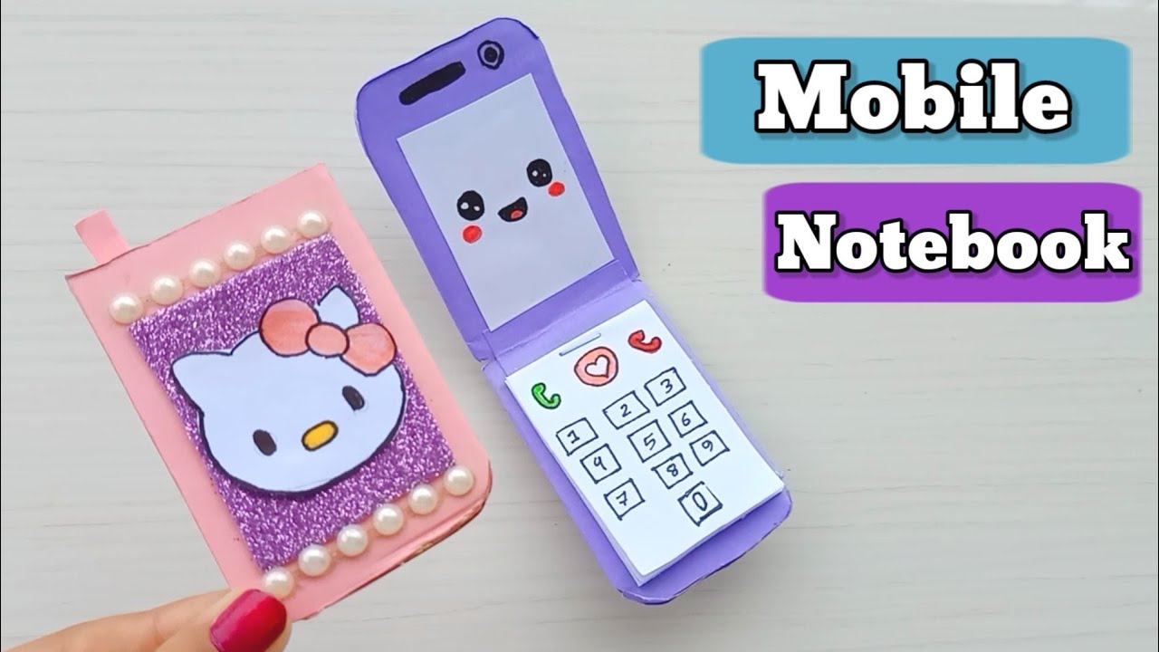 Mobile Phone Notebook | mini Mobile Notebook For Doll House | DIY Notepad Phone