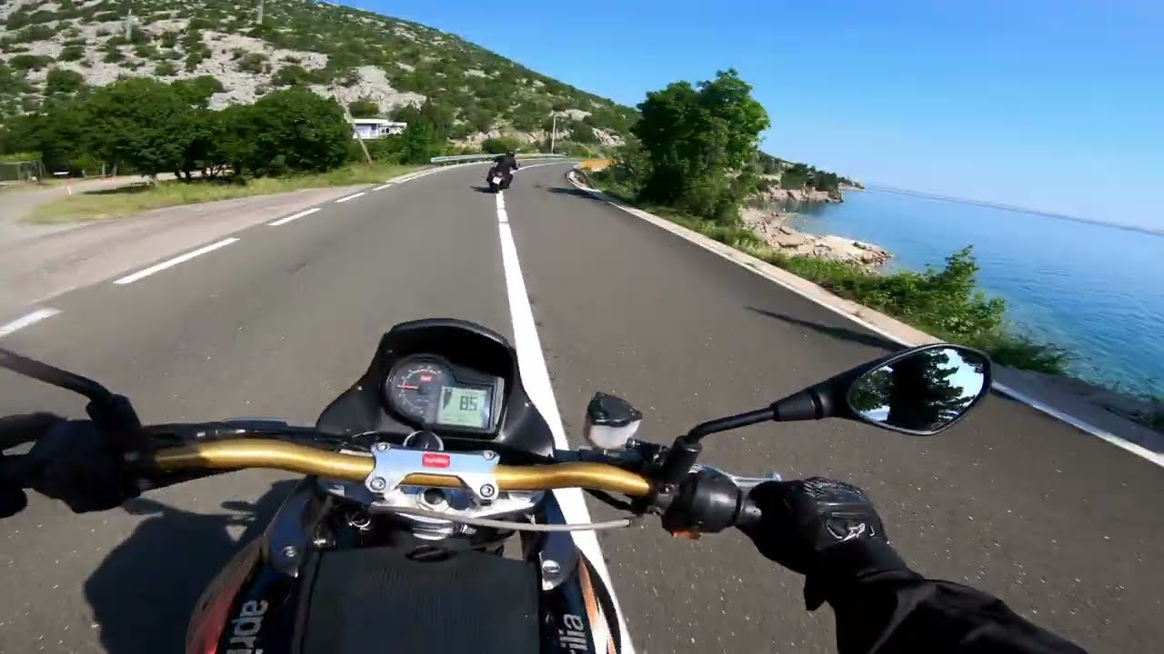 Riding down Velebit - D25 road towards Karlobag.