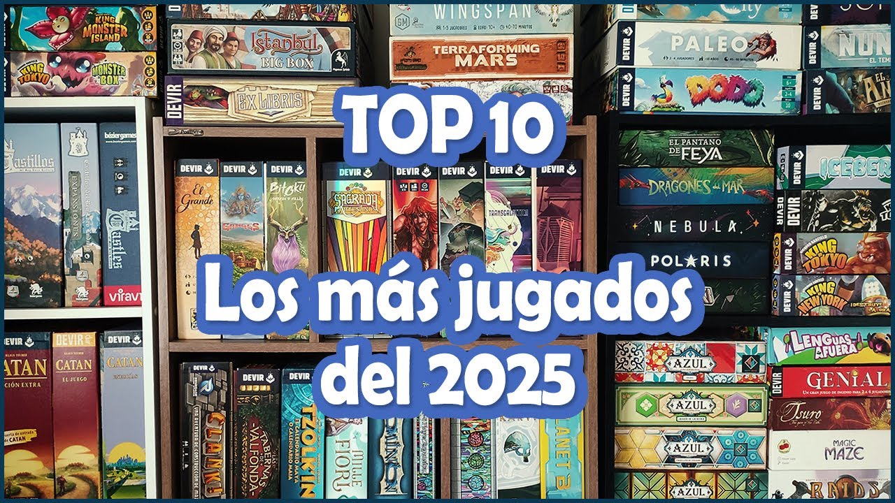 TOP 10 de los JUEGOS DE MESA MÁS JUGADOS del 2025 🎲🥳