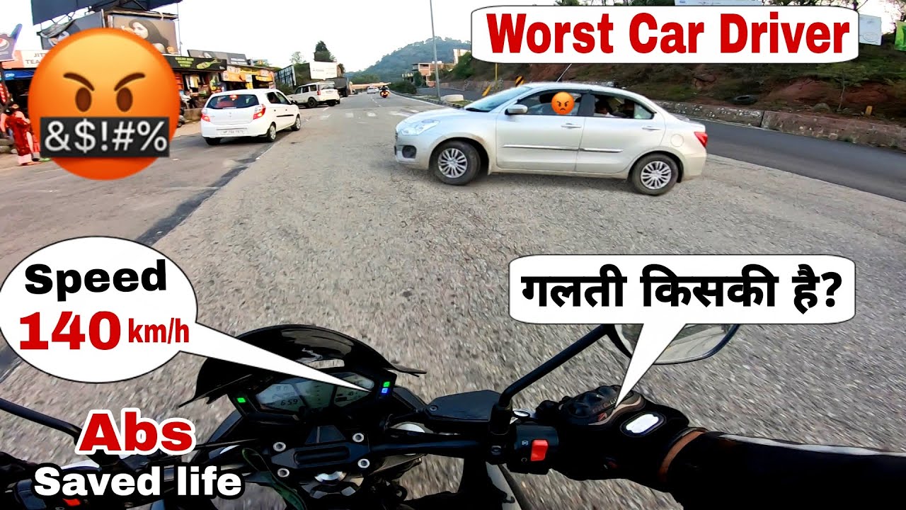 Stupid Car Driver in the World😡| Abs Saved Life