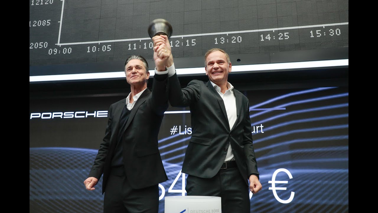 Börsengang der Porsche AG auf dem Frankfurter Parkett 