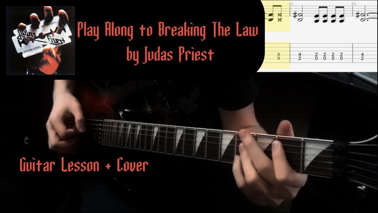 Play Along to Breaking The Law by Judas Priest | Guitar Lesson / Cover
