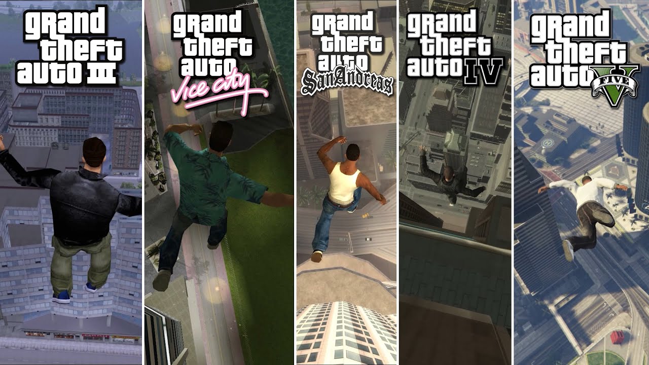 Jumping From the Highest Points in ALL GTA Games (2001-2023) #02