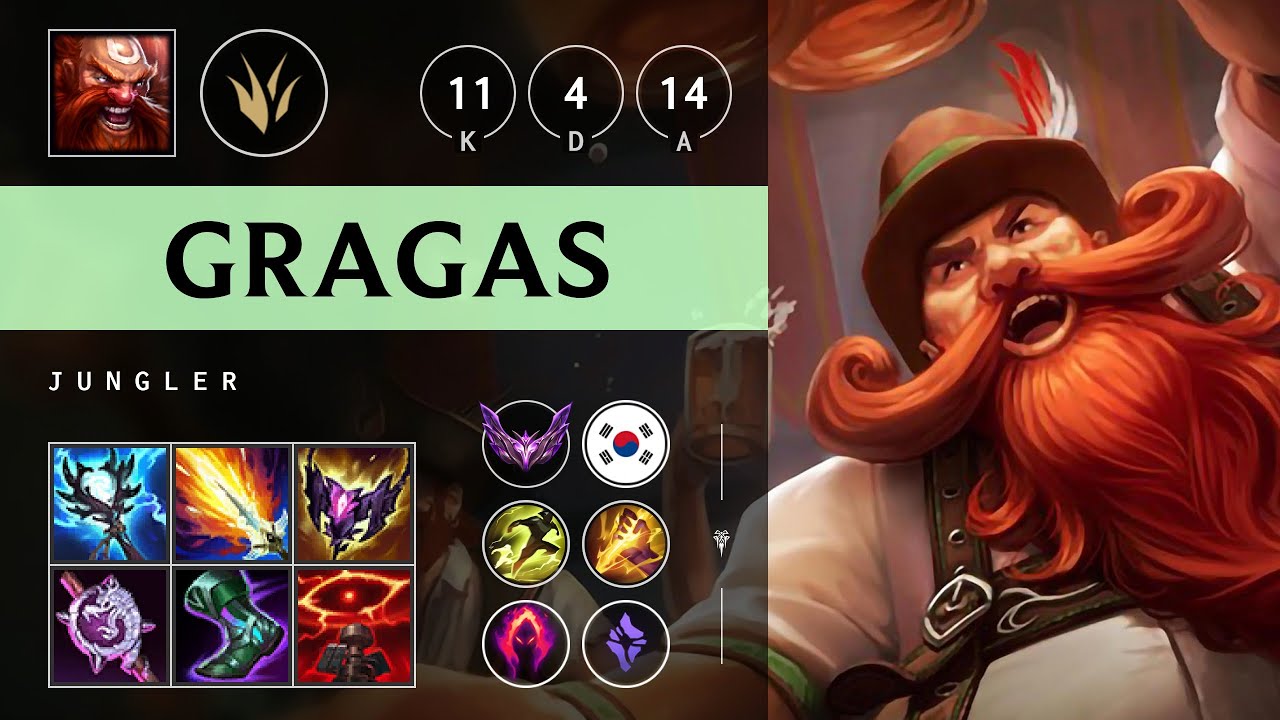 Gragas Jungle vs Zed - KR Master Patch 25.16