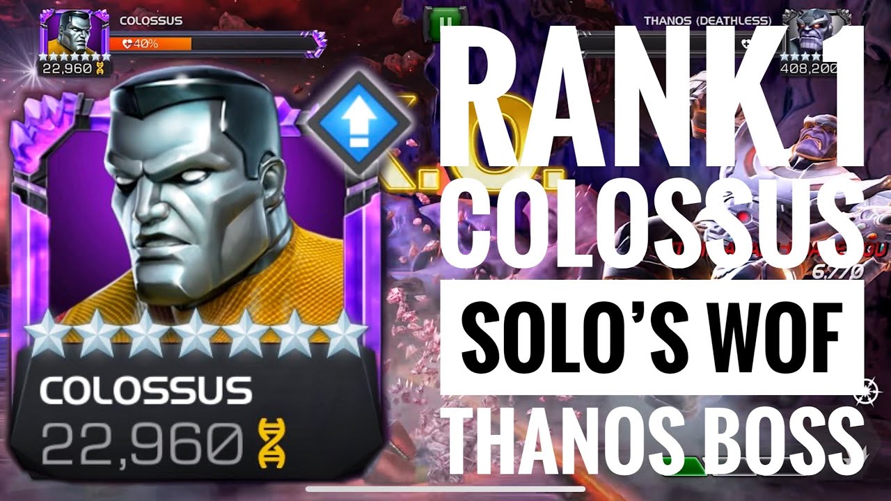 I soloed Wheel of Fate Thanos Boss using Rank 1 Colossus without a relic, within 24hrs of release 😂