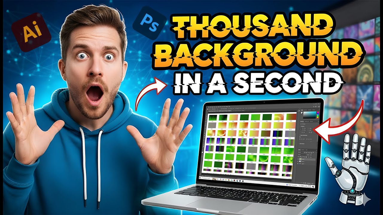 THOUSAND BACKGROUNDS IN A SECOND! 🤯 AUTOMATED GRAPHICS DESIGN - Micro Design Lab