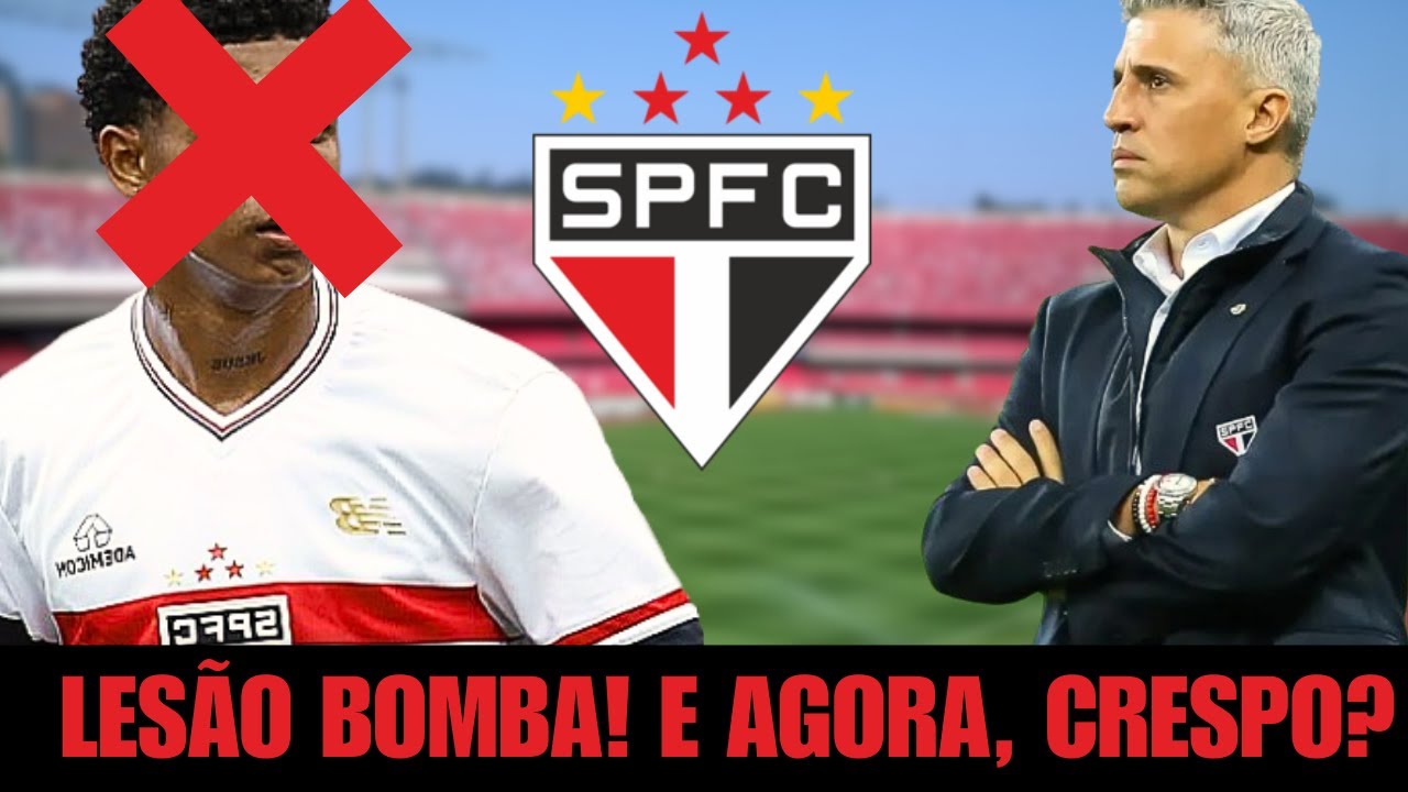 URGENTE! Craque da Copinha se machuca, Crespo em ALERTA e São Paulo vive DRAMA vs Flamengo AGORA!!!!