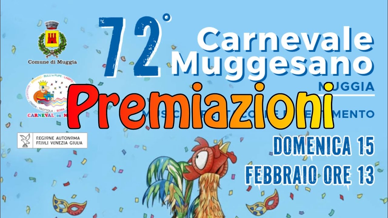Premiazioni delle maschere e dei gruppi del 72° Corso Mascherato