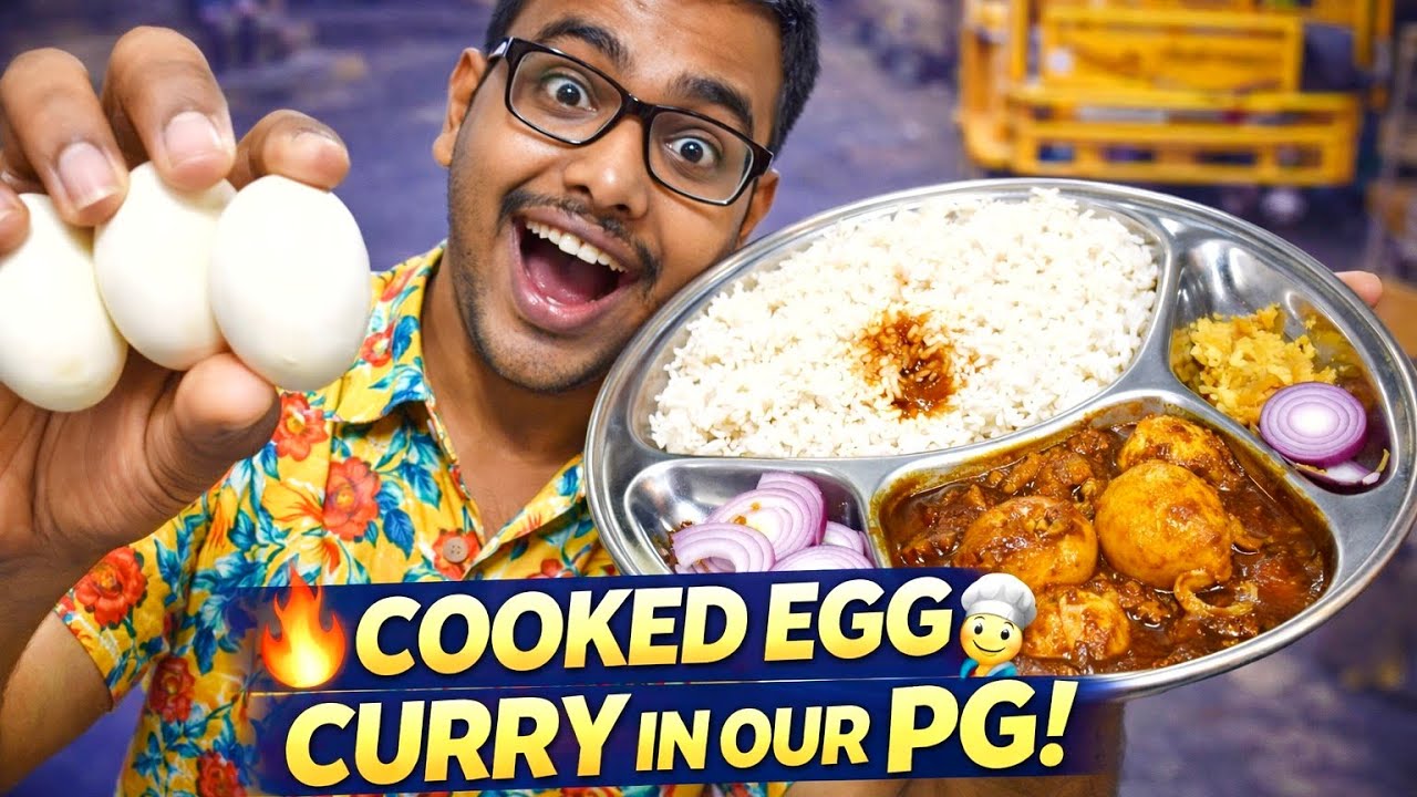 We Cooked Egg Curry in Our PG 😂🔥 (Not Allowed Cooking!)