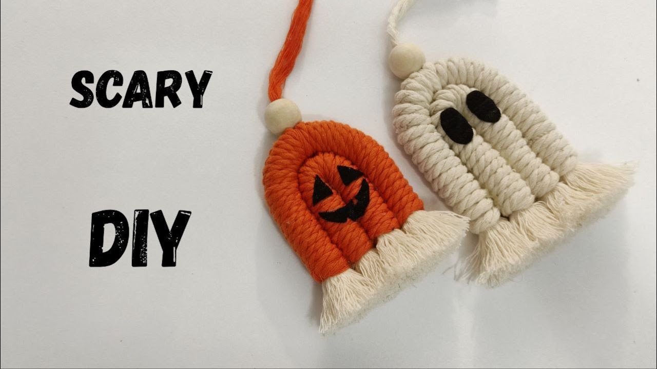 Macrame Pumpkin Ghost Tutorial for Halloween | Easy Fall Decor DIY