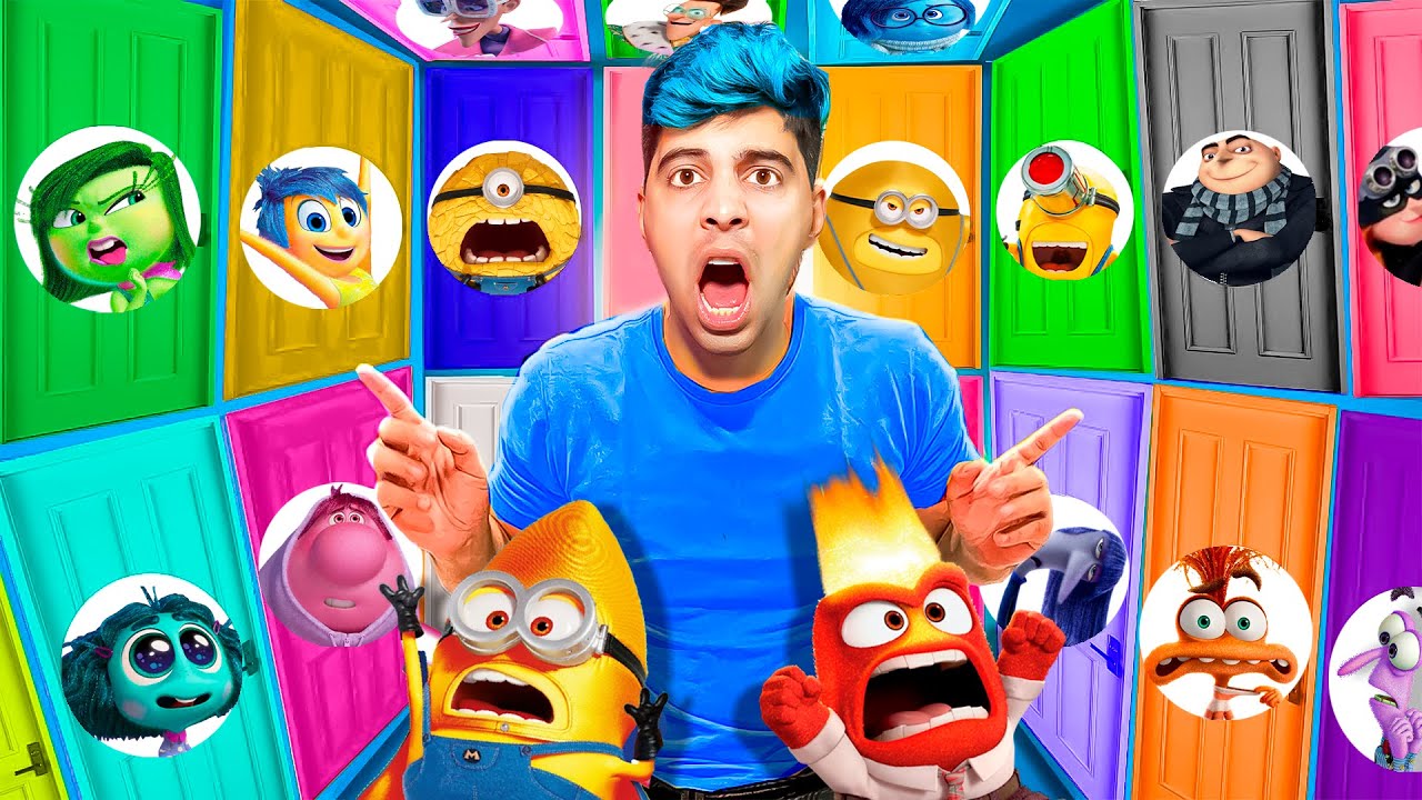 NÃO ESCOLHA A PORTA ERRADA DOS DIVERTIDAMENTE E MINIONS OU SE DARÁ MUITO MAL!!