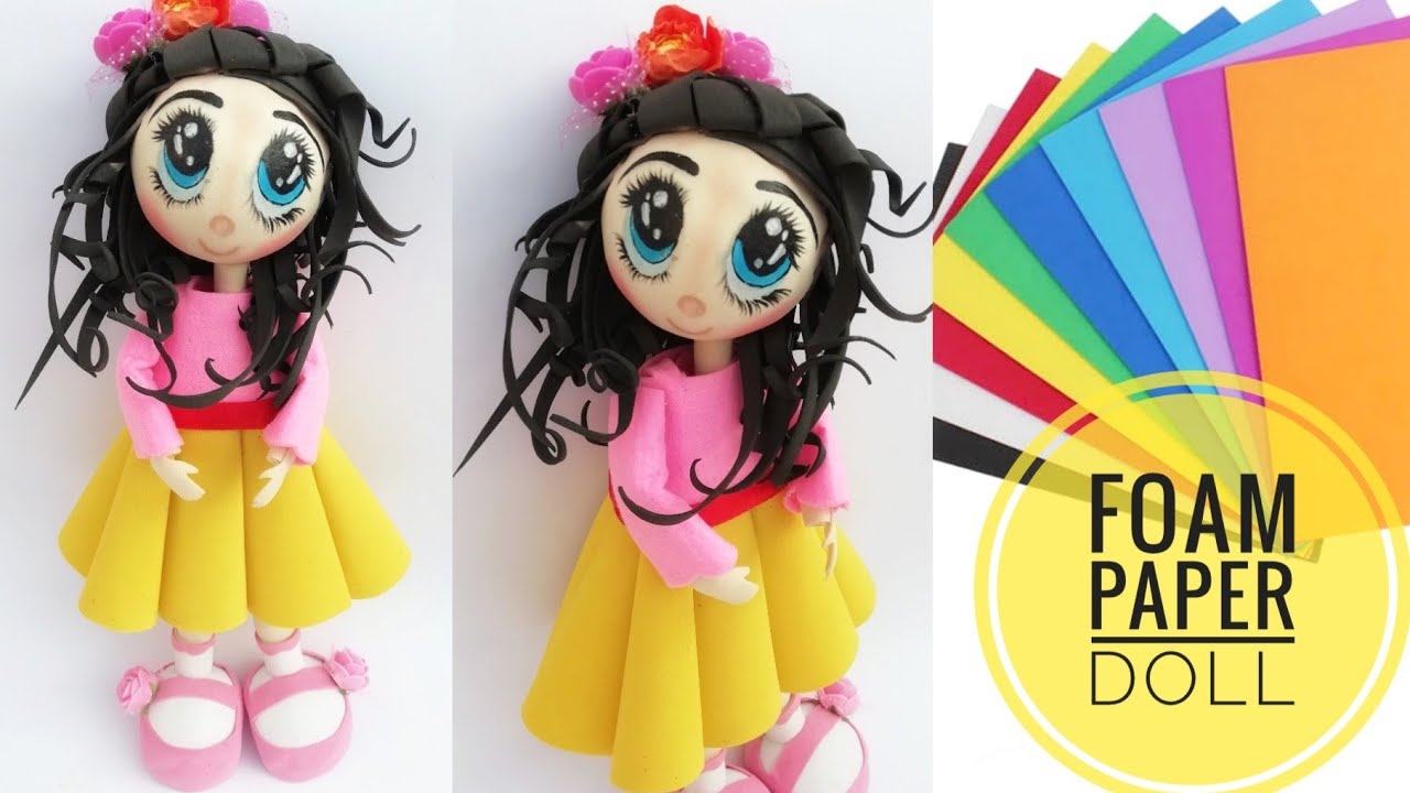 Doll from Foam Paper || Handmade Doll || DIY Doll || Fofucha Doll || The Blue Sea Art