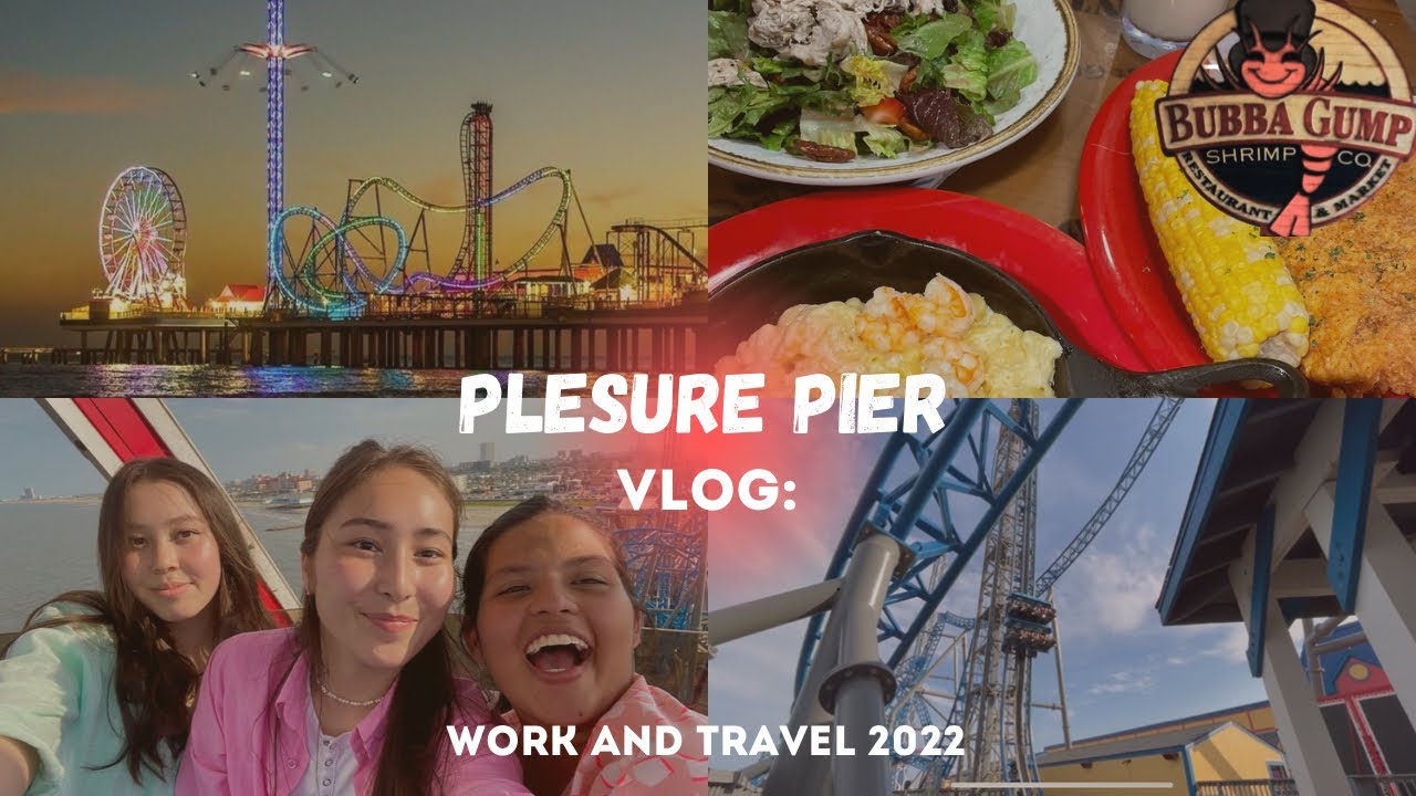 Покатались на американских горках Pleasure pier, Galveston. Work and travel 2022