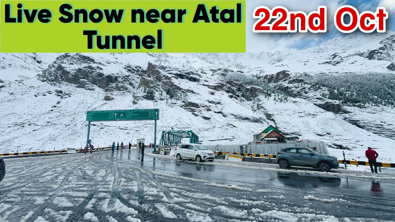 Snowfall at Atal Tunnel | Experiencing Snow Near Atal Tunnel |