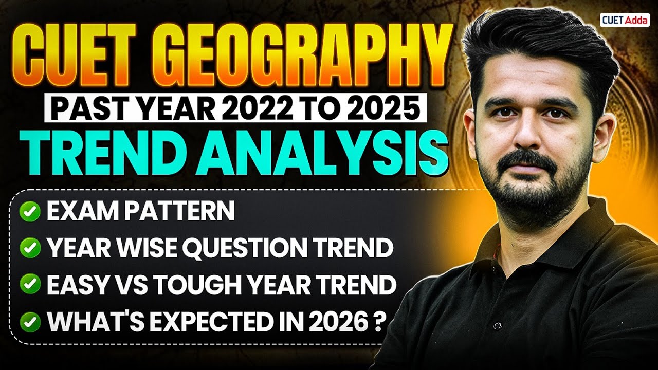 Analysis of Past 4 Years CUET Geography Exam Trend 📊 | Paper Trend 2022 to 2025