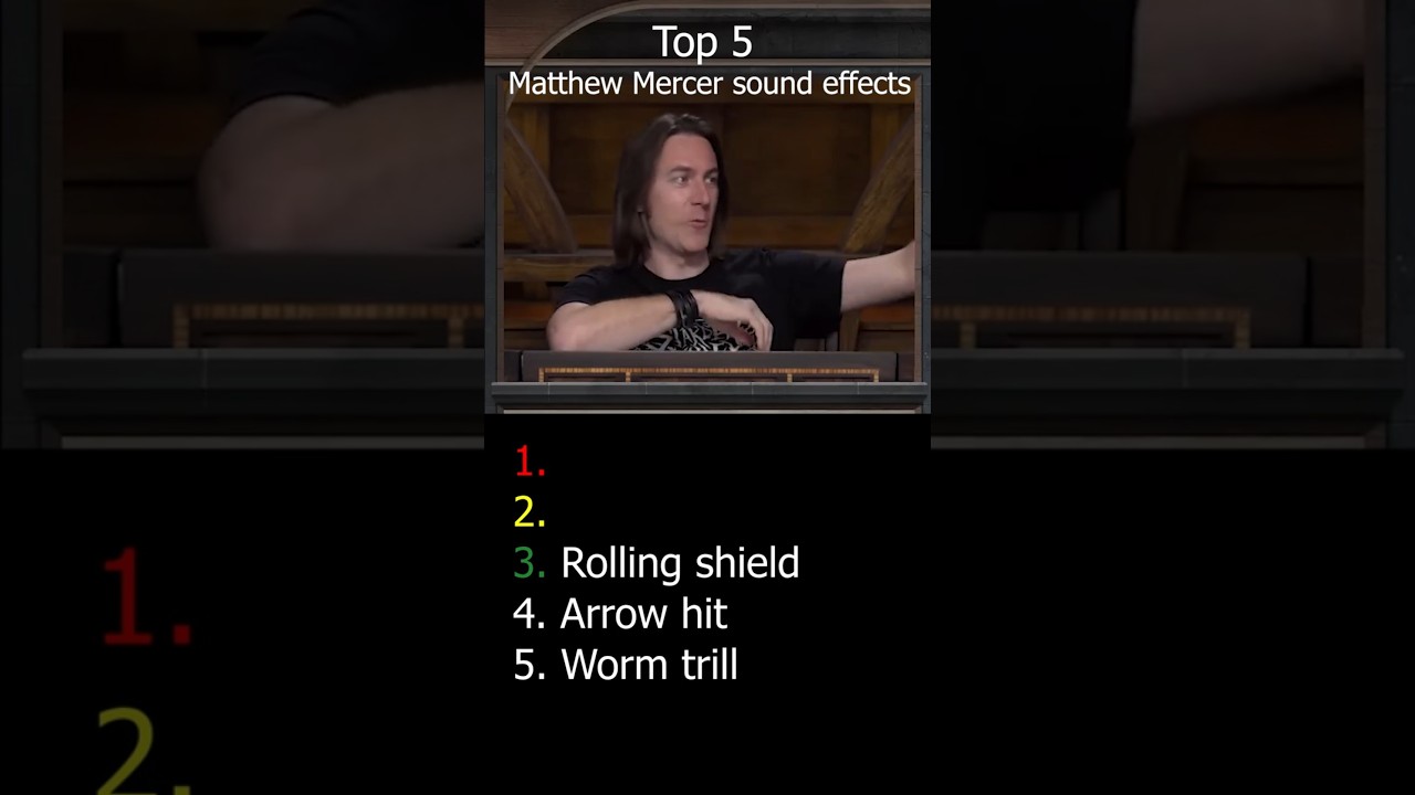Matt Mercer's Top 5 Sound Effects #criticalrole #dnd