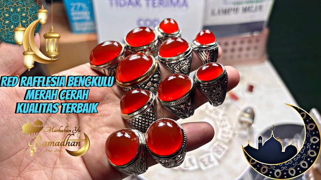 Review Batu Akik Red Rafflesia Bengkulu, Warna Merah Cerah Minim Bias Brown