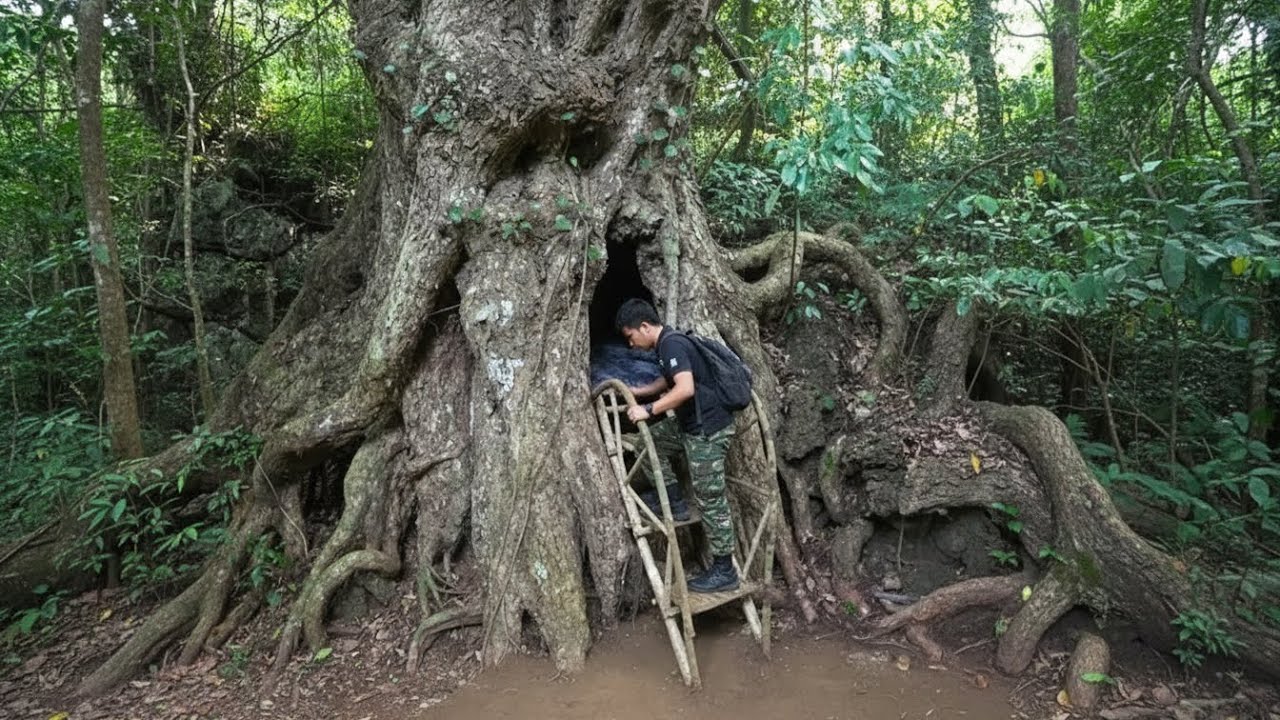 Searching for Shelter Deep in the Wild Forest | A True Survival Journey#survival #viral