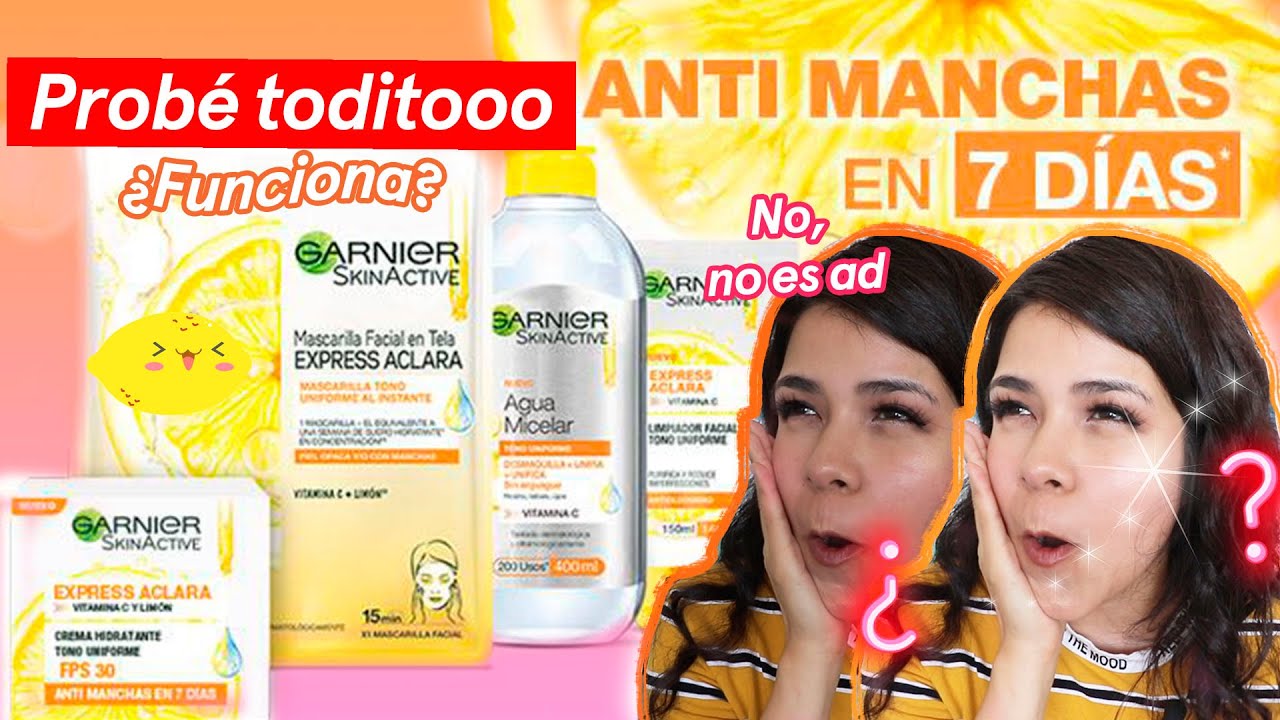 SKINCARE BARATÍN💧// GARNIER EXPRESS ACLARA (RESEÑA) 🍋