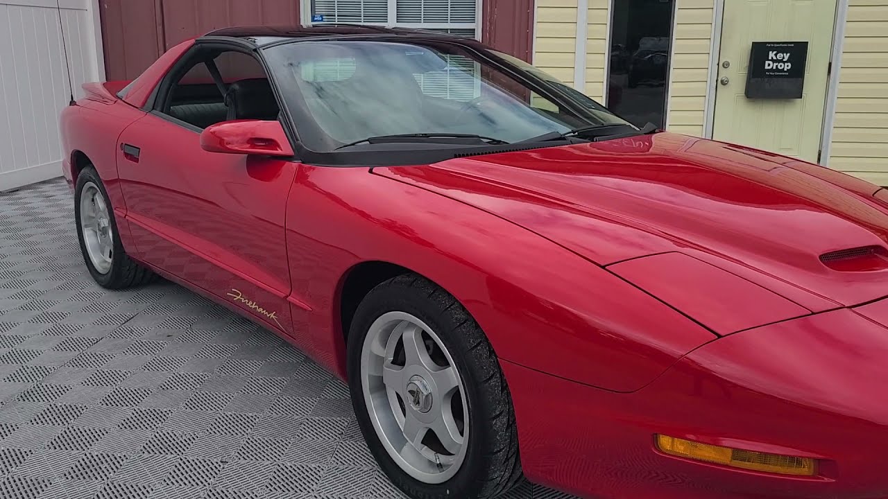1993 Pontiac Firebird Firehawk Only 14k miles Red 5 speed Leather T tops Car #200 of 200