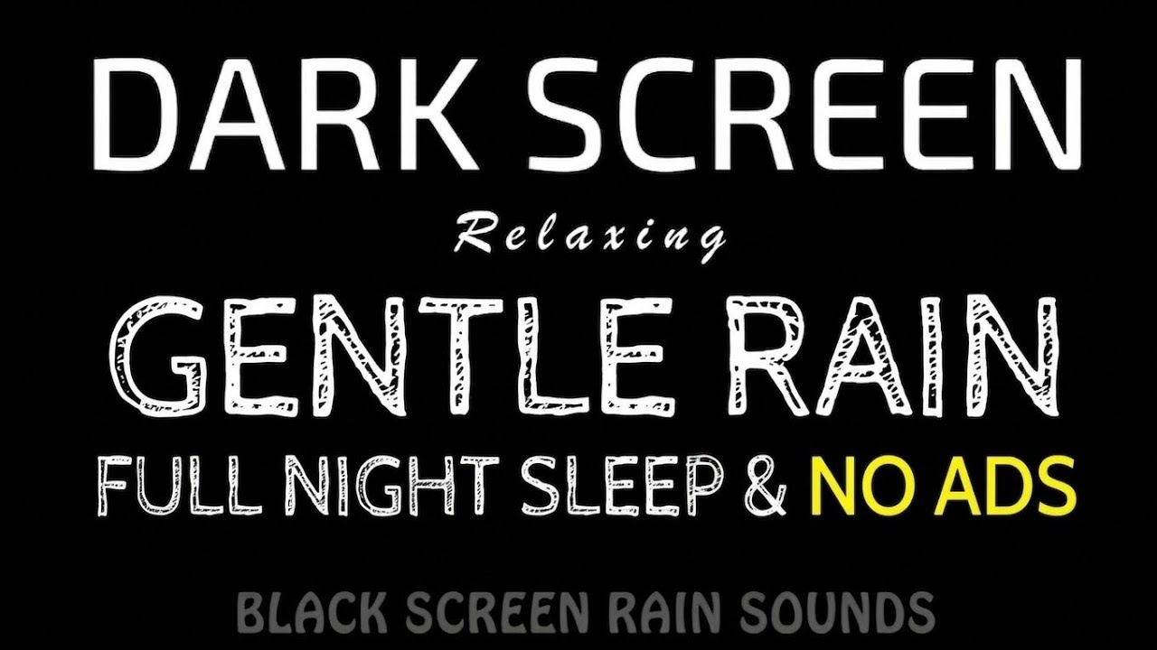 Gentle Rain Sounds for Sleeping Black Screen (No Ads) | 8 Hours Deep Sleep Rain for Insomnia