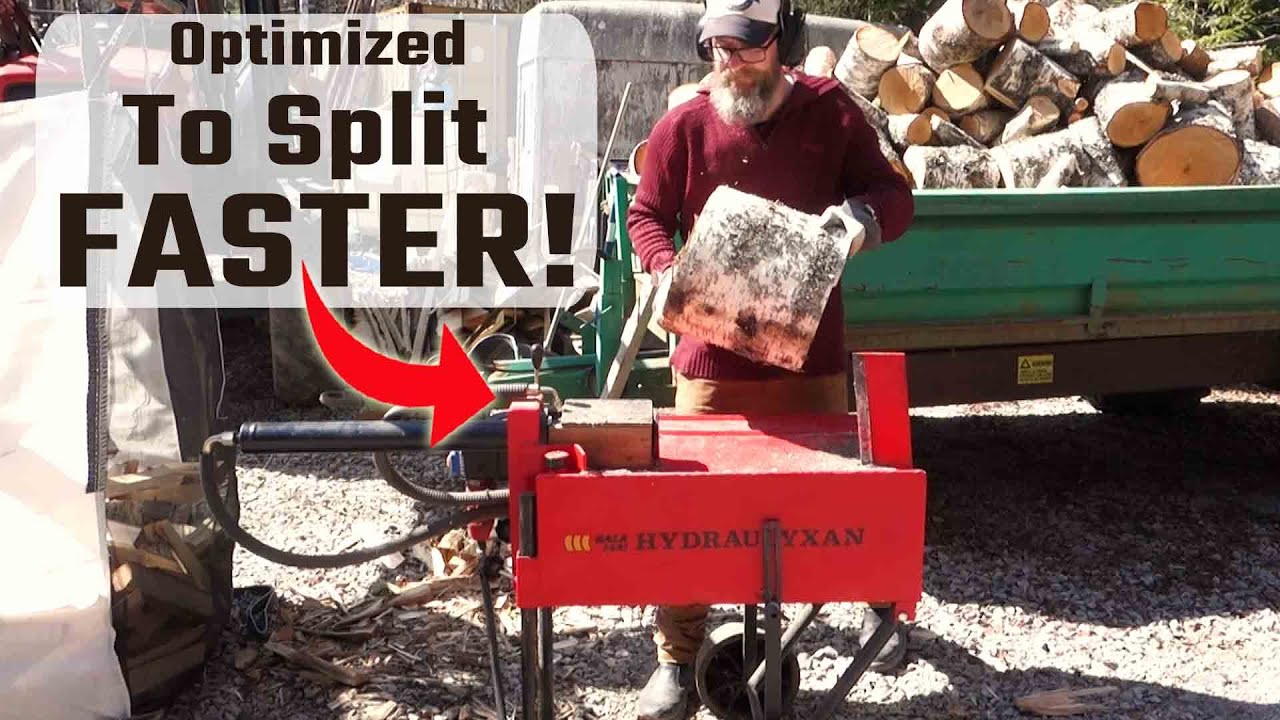 Spitting Firewood With Modified Log Splitter
