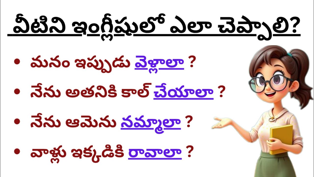 50 Daily Use Sentences with SHOULD 🔥 | Spoken English Telugu